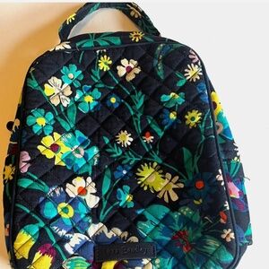 Vera Bradley Blue Floral Iconic Lunch Bunch Bag